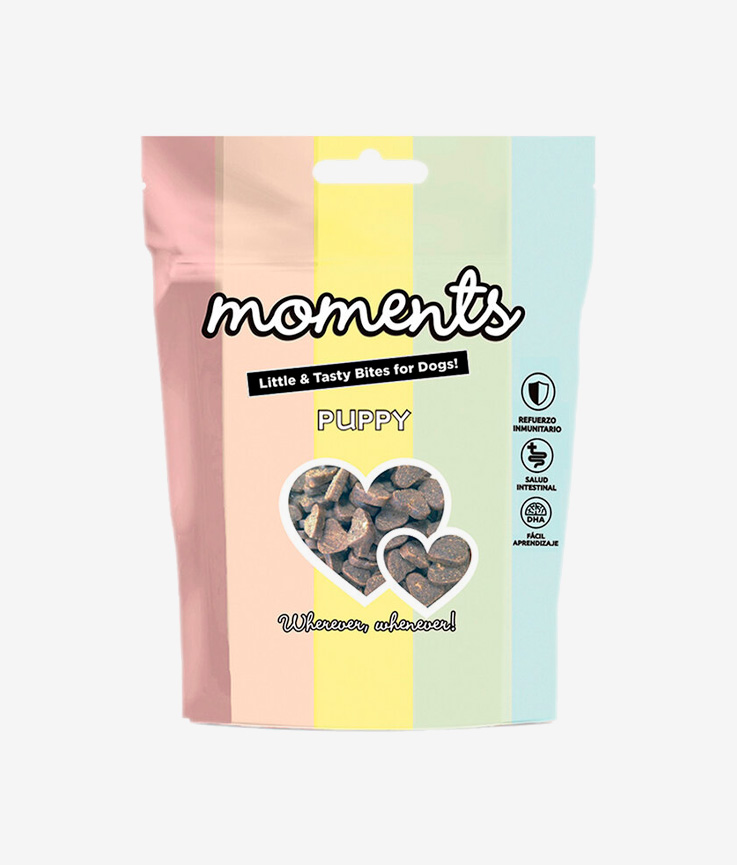 Snack para perros marca Moments